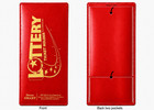 Lottery Lotto Ticket Holder 4x9 Dual Pocket Sleeve Red     Made In Usa - 2 Pack