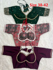 Set Of 3 Embroidered Party Wear Readymade Blouses