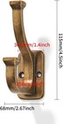 3 Pack 4-1 2inch Antique Brass Coat Hooks  A Powerful Load-bearing Coat Hook  Is