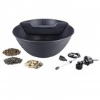 Aquascape  78333 Aquagarden Steel Gray Mini Patio Pond W  Waterfall Complete Kit