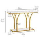 Gold Console Table Led Lights Table Entryway Table Narrow Sofa Side Foyer Accent