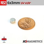 6mm X 3mm N52 Rare Earth Neodymium Magnet Discs 6x3mm
