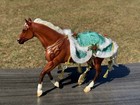 Breyer Minstrel Holiday Christmas Horse Loping Quarter Horse Latigo