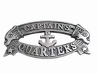 Captains Quarters Sign Nautical Plaque Ship Boat Sign Wall Home Decor