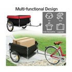 Goplus Bike Cargo Trailer  Foldable Bicycle Trailer With 16    Wheels  Remov