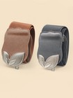 Women s Wide Elastic Waist Belt Stretch Pu Leather Buckle Dress Jeans Belt Usa