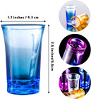 16pcs 1 2oz Unbreakable Multicolor Shot Glasses     Acrylic Whiskey   Tequila