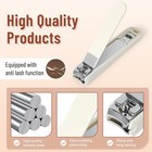 Manicure Pedicure Set Nail Clippers Ear Pick Cleaner Cuticle Grooming Kit Case