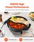 Vevor Electric Hot Pot 5 L Non-stick Shabu-shabu Hot Pot With Divider For 6-10