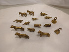 Lot Of 15 Vintage Brass Miniatures Small Animal Figurines And 2 Working Bells