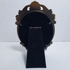 Vintage Decorative Ornate Brass Oval Picture Frame W  Easel Back 8 5 Inches Tall