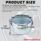 2 Pcs 1 98 Inch Trailer Axle Dust Caps Wheel Hub Bearing Grease Cover