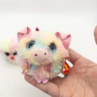 Ty Beanie Ballz Plush Lot 3 Rainbow Monkey Pink Cat Pig Stuffed Animals W  Tags