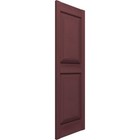 Builders Edge 12 In  X 43 In  Raised Panel Vinyl Exterior Shutters Pair In