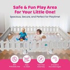 Area 10ft X 10ft Playpen For Kids  pack Of 11 Fences And One Gate   white 