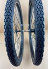 36 Spoke Beach Cruiser 26 X 2 125 Front   Coaster Rim W  All Black Knobby Tires