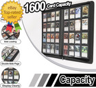 Premium Card Binder 16 Pocket - Fits 1600 Cards   4x4 Ringless Card Album With Sle