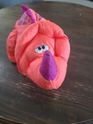 Vintage Fisher Price Baby Dino Puffalump Plush Orange Pink Dinosaur Squeaks