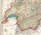 1938 Vintage Map Of Switzerland Antique Original Switzerland Atlas Map 2666