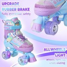 Nattork Roller Skates For Kids Boys Girls  4 Size Adjustable Rollerskates Wit   