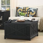 Farmhouse Coffee Table Sets 2 Pcs Narrow Night Stand Glass Barn Door Storage