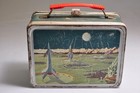 Vintage 1958 Thermos Brand Space Age Astronaut Satellite Rocket Metal Lunch Box