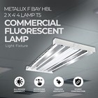 Metalux F Bay Hbl 2 X 4  4 Lamp T5 Commercial Fluorescent Lamp Light Fixture