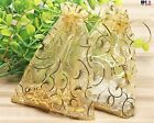 200pcs Sheer Drawstring Organza Jewelry Pouches Wedding Party Favor Gift Bags