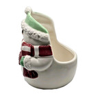 New In Box Yankee Candle Snowman Porcelain Large Jar Tumbler Candle Holder Xmas