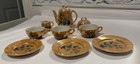 Vintage 1940 s Childs 11pc Tea Set Hand Painted Floral Luster Ware Made In Japan