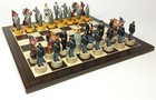Us American Civil War Wife Queens Chess Set W 14  Ebony Black   Maple Wood Board