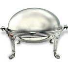 Antique Domed Roll Over Server Silver Plated Celtic Knot Dish Butter Caviar Euc