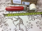 Vintage Tool 6 1 2  Red Wood Handle Wall Paper Seam Roller Porcelain Roller Hyde