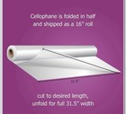 Clear Cellophane Wrap Roll 31 5 Inches Wide X 200 Feet
