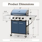 4 Burner   Side Burner Propane Gas Grill Outdoor Cooking Stainless Steel Bbq