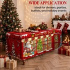 Christmas Rectangle Fitted Tablecloth  72  X 30   Santa s Shop Fit 6 Ft Rectangl