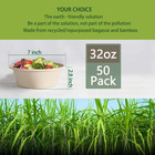 32 Oz Deep Paper Bowls Disposable Bowl - Disposable Heavy Duty Compostable Bowls
