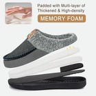 Mens Moccasin Slippers Indoor Outdoor House Slippers Warm Plush Fuzzy Memory    