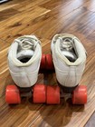 Riedell R3 Cayman Quad Roller Skates - White W orange Wheels Size 8