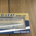 Ho Scale Rocky Mountaineer Rapido Goldleaf Dome Railcar  nib 