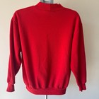 Vintage First Run Bear Sweatshirt M Red Applique 90s Cabin Cottagecore Woodland