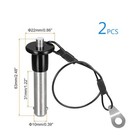 2pcs 304 Stainless Steel Ball Locking Pins  Push-button Locking Quick Release   