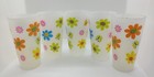 Set Of 5 Retro Floral   Butterfly Plastic Acrylic Cups Outdoor Party Picnic 20oz