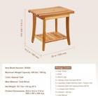 20  Teak Shower Bench  Waterproof Wood Stool  Storage Shelf  400lb Capacity