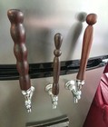Working Kegerator Beer Dispenser W  Co    Tank   Custom Wood Tap Handles       