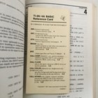Ti-99 4a 1980 Extended Basic Manual With Reference Card 