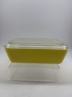Pyrex Primary Yellow Refrigerator Dish W lid 0503 1 5 Quart Ovenware Vtg