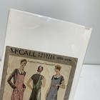 Vintage 1920s Mccalls Apron Pattern 5669 Os Full Bib Button Back Shaped Hem