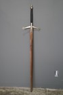 Vintage Scottish Claymore Sword Medieval Viking Handmade Leather Handle 55  Long