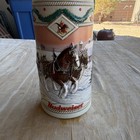 Budweiser 1996 Holiday Beer Stein Mug  american Homestead  Breweriana
